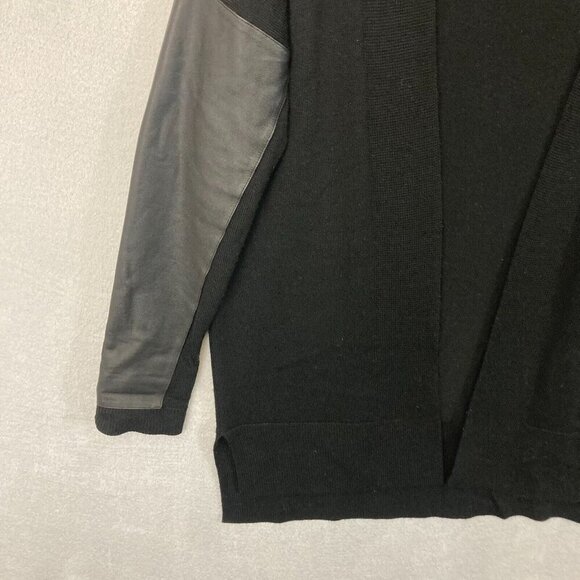 Armani Exchange 100% Merino Wool Oversized Cardigan Sweater Womens Medium Black - Picture 5 of 14